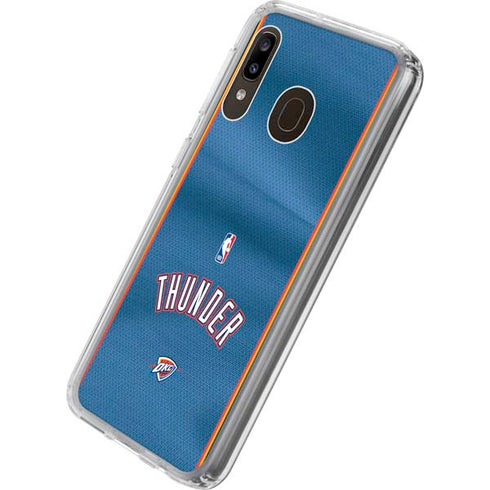 NBA Oklahoma City Thunder Jersey Galaxy A20 Clear Case